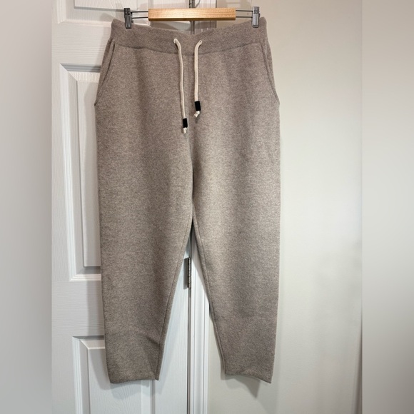REISS cashmere jogger In oatmeal Sz M